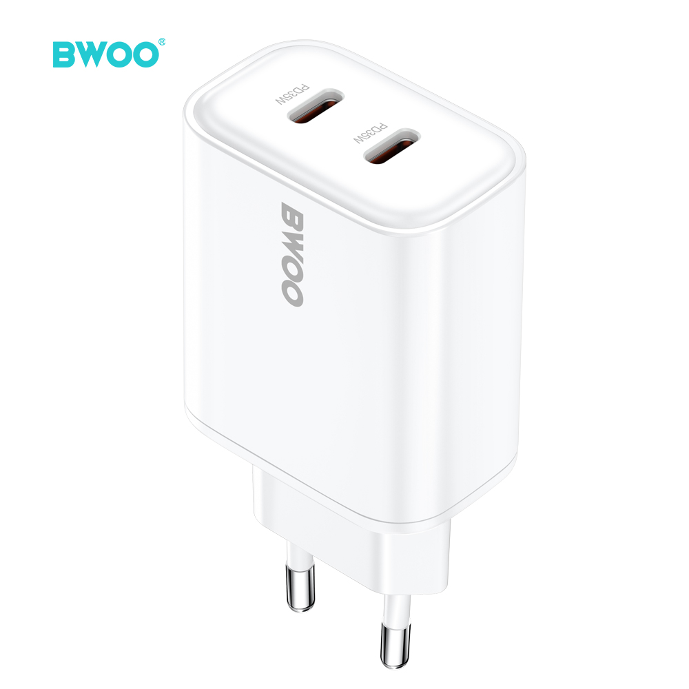 BWOO CDA206 PD 35W Sieninis įkroviklis 1x USB-C port baltas