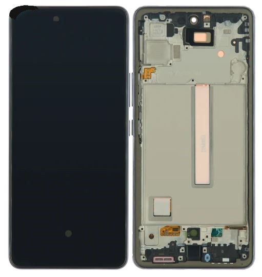 Ekranas Samsung A536 A53 5G 2022 su lietimui jautriu stikliuku ir rėmeliu Awesome Black originalus (used Grade A)