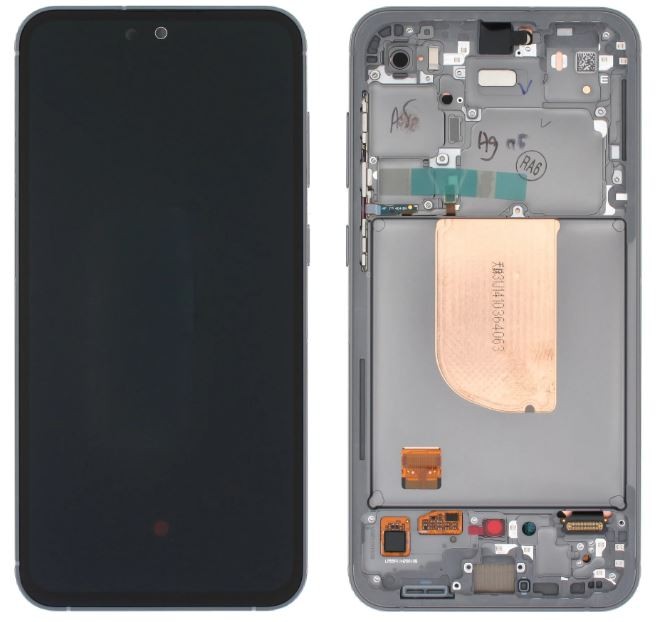 Ekranas Samsung S711 S23 FE 5G su lietimui jautriu stikliuku ir rėmeliu Graphite originalus (used Grade A)