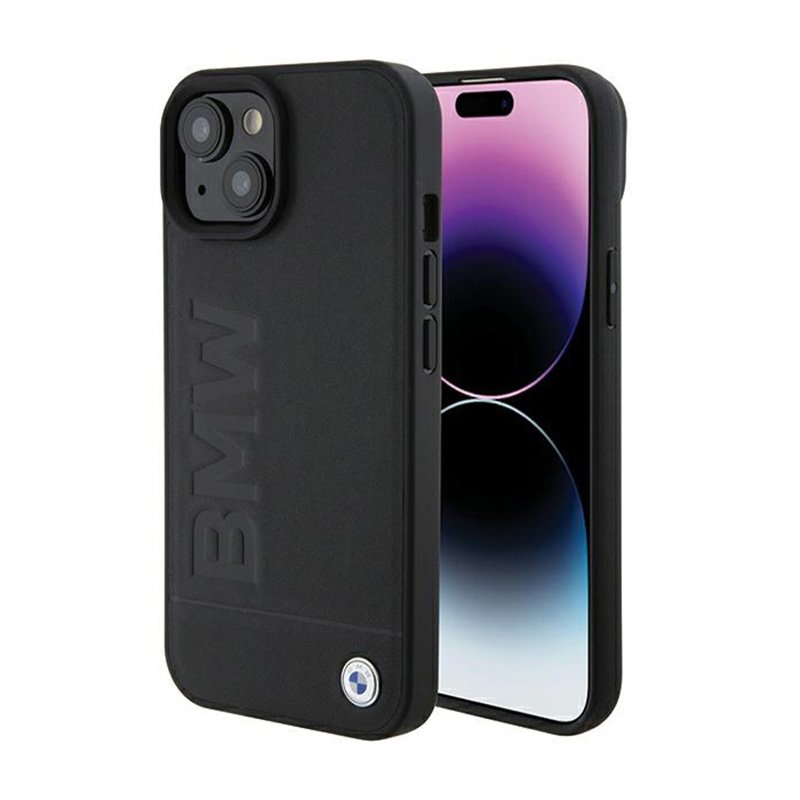 BMW Magnetinis Odinis Hot Stamp dėklas telefonui iPhone 15 Plus - juodas