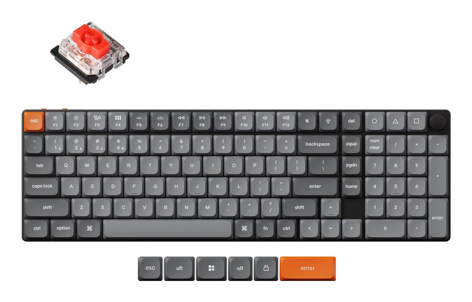 Belaidė klaviatūra KEYCHRON K17 Max RGB juoda