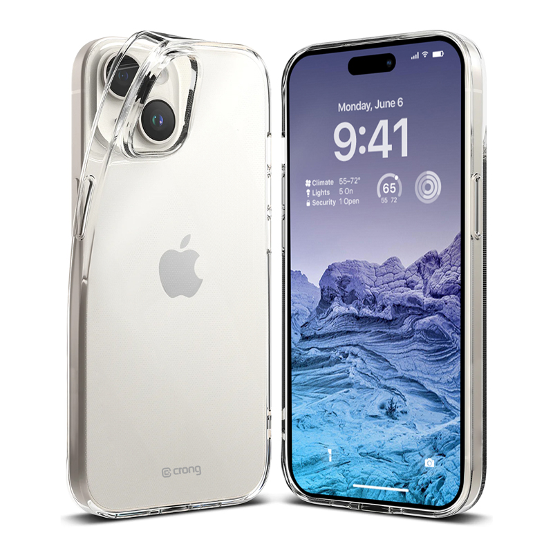 Crong Crystal Slim Cover - iPhone 15 Plus dėklas (Clear)