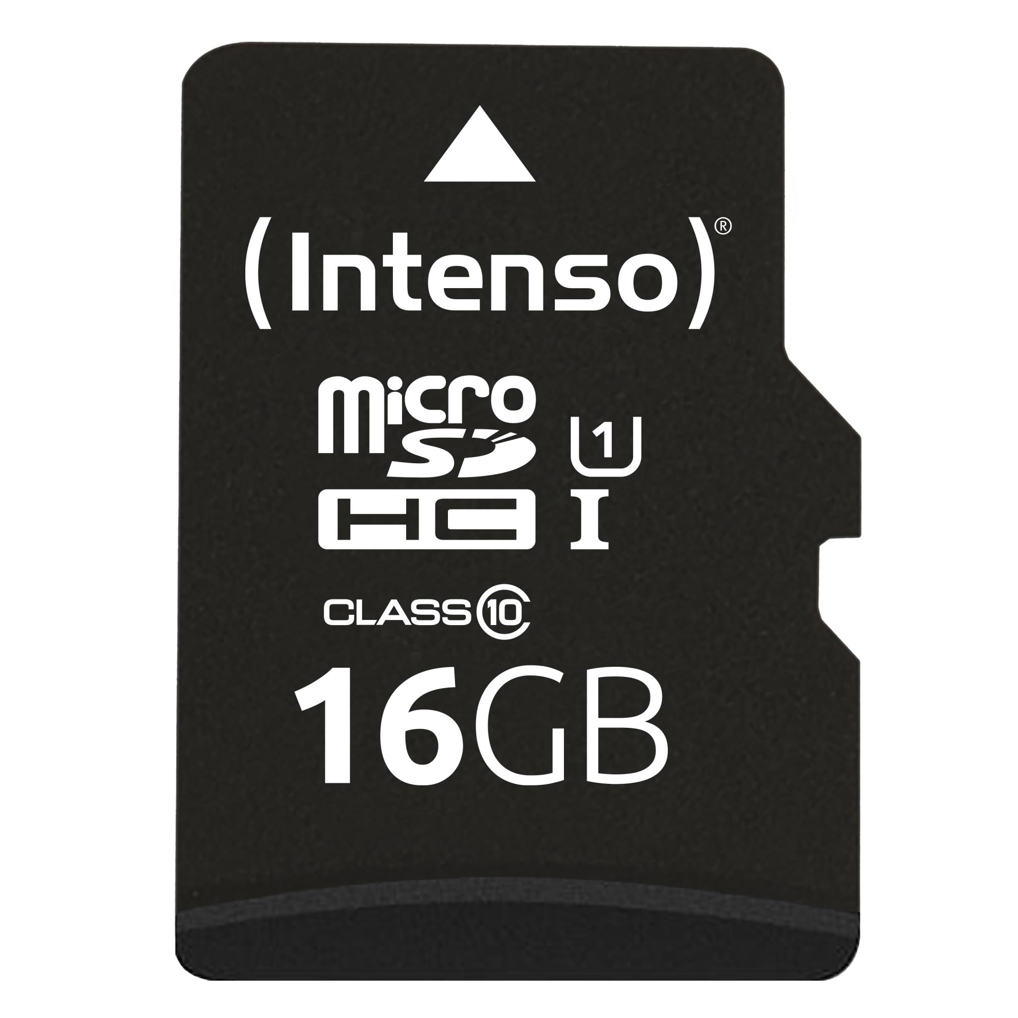 Atminties kortelė Micro SDHC 16GB UHS-I su adapteriu Intenso