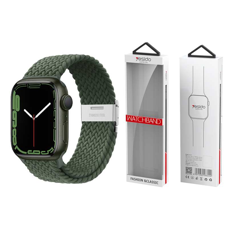 YESIDO WB23 Apple Watch pintas dirželis 42/44/45 chaki