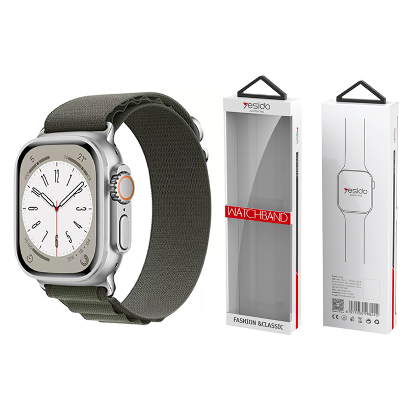 YESIDO WB24 Apple Watch sportinis dirželis 38/40/41 pilkas