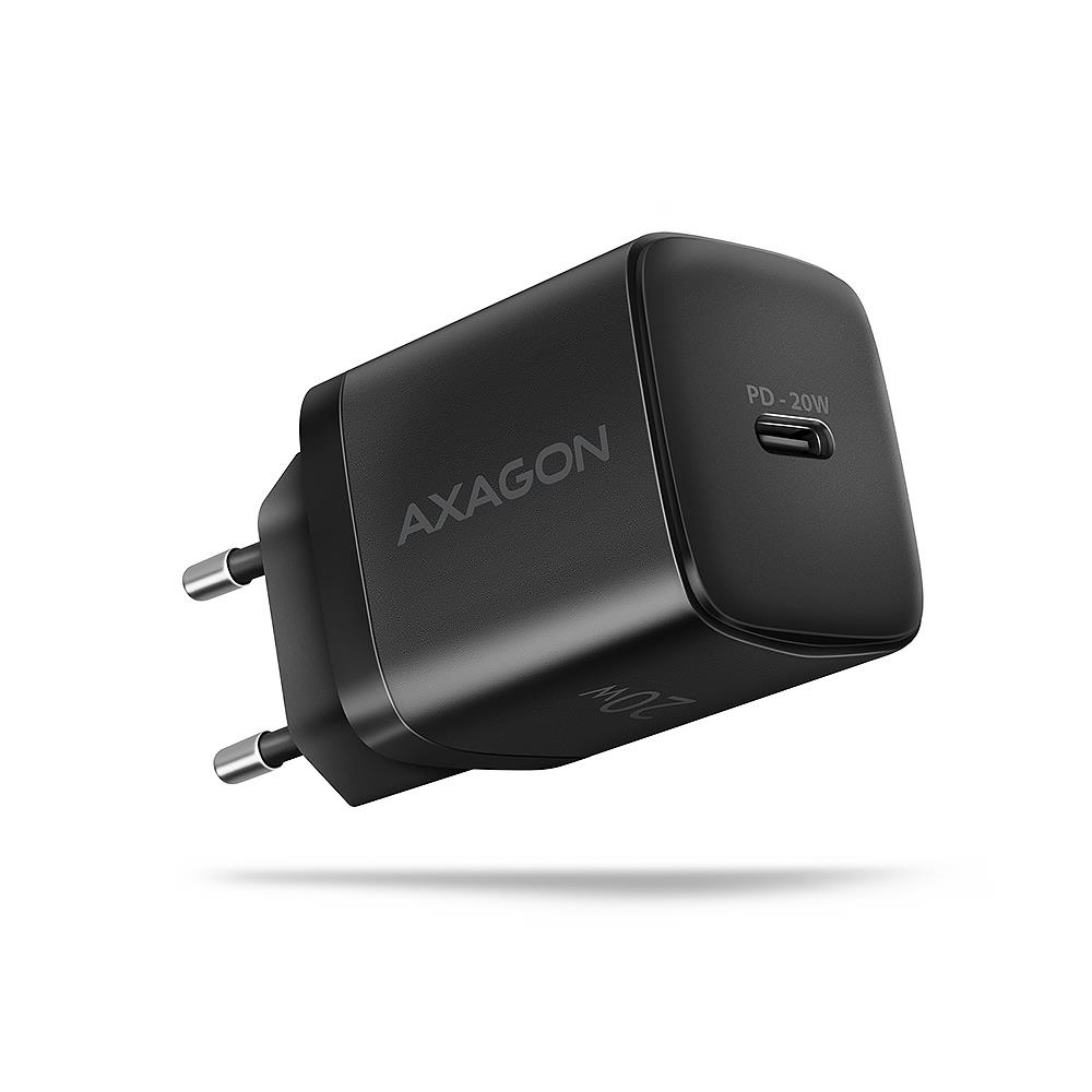 Axagon sieninis USB-C įkroviklis 20W 1 jungtis juodas ACU-PD20