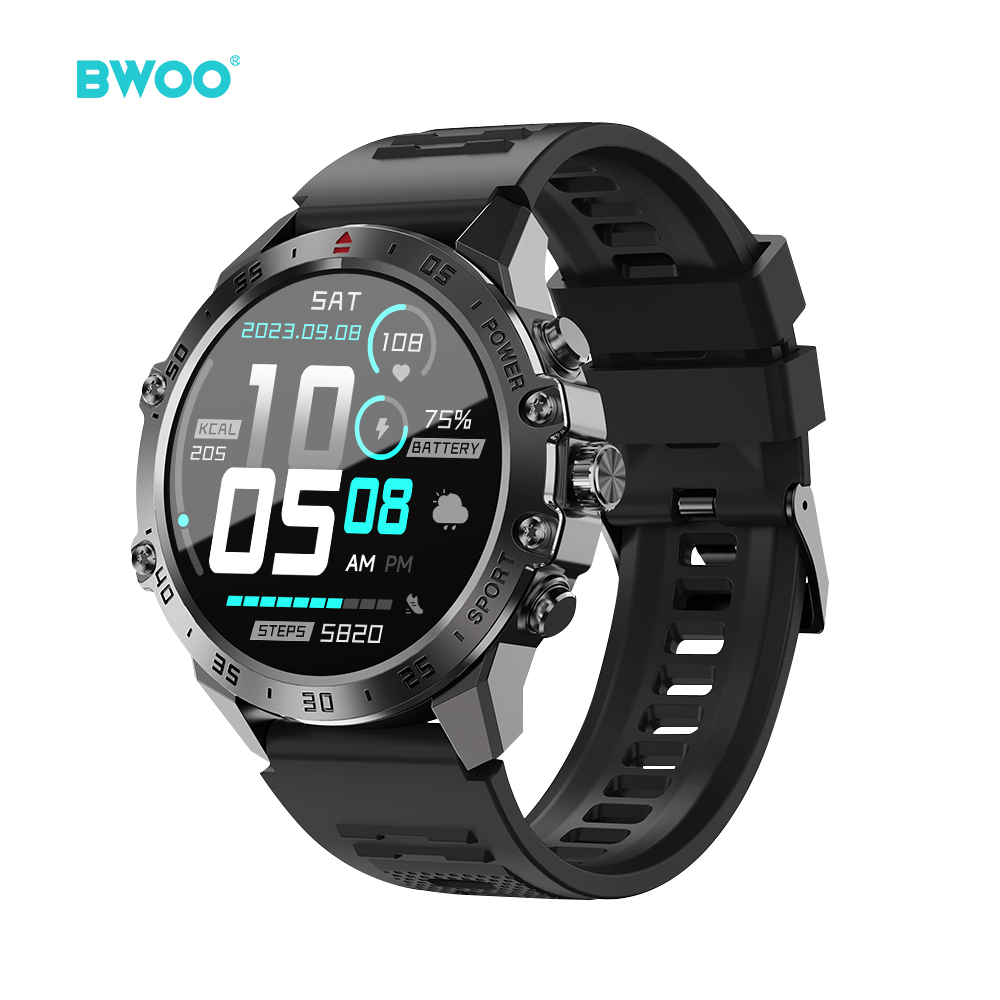 BWOO išmanusis laikrodis WA-08 1.43" AMOLED juodas