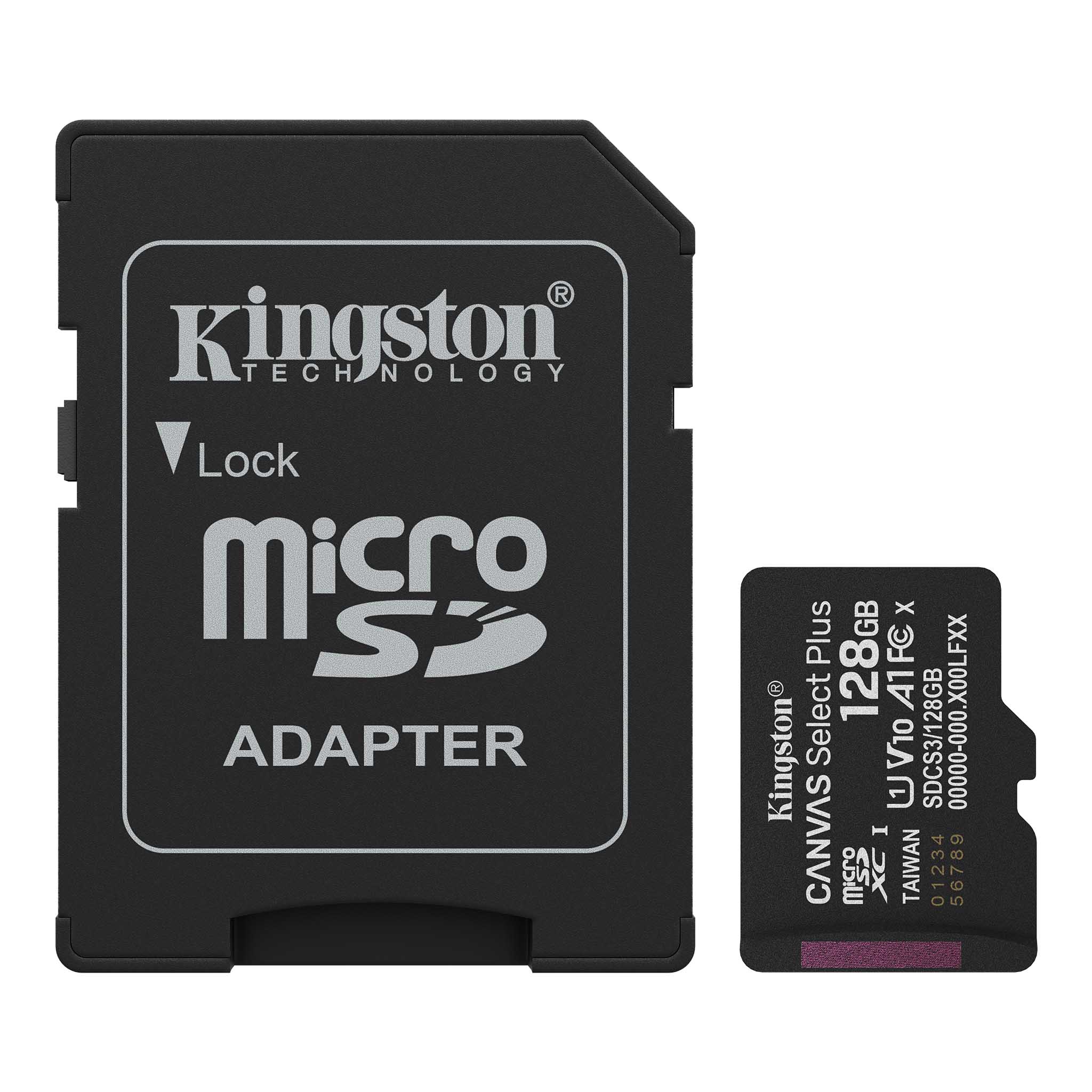 Kingston Technology Canvas Select Plus Gen3 128 GB MicroSDXC UHS-I Klasės 10