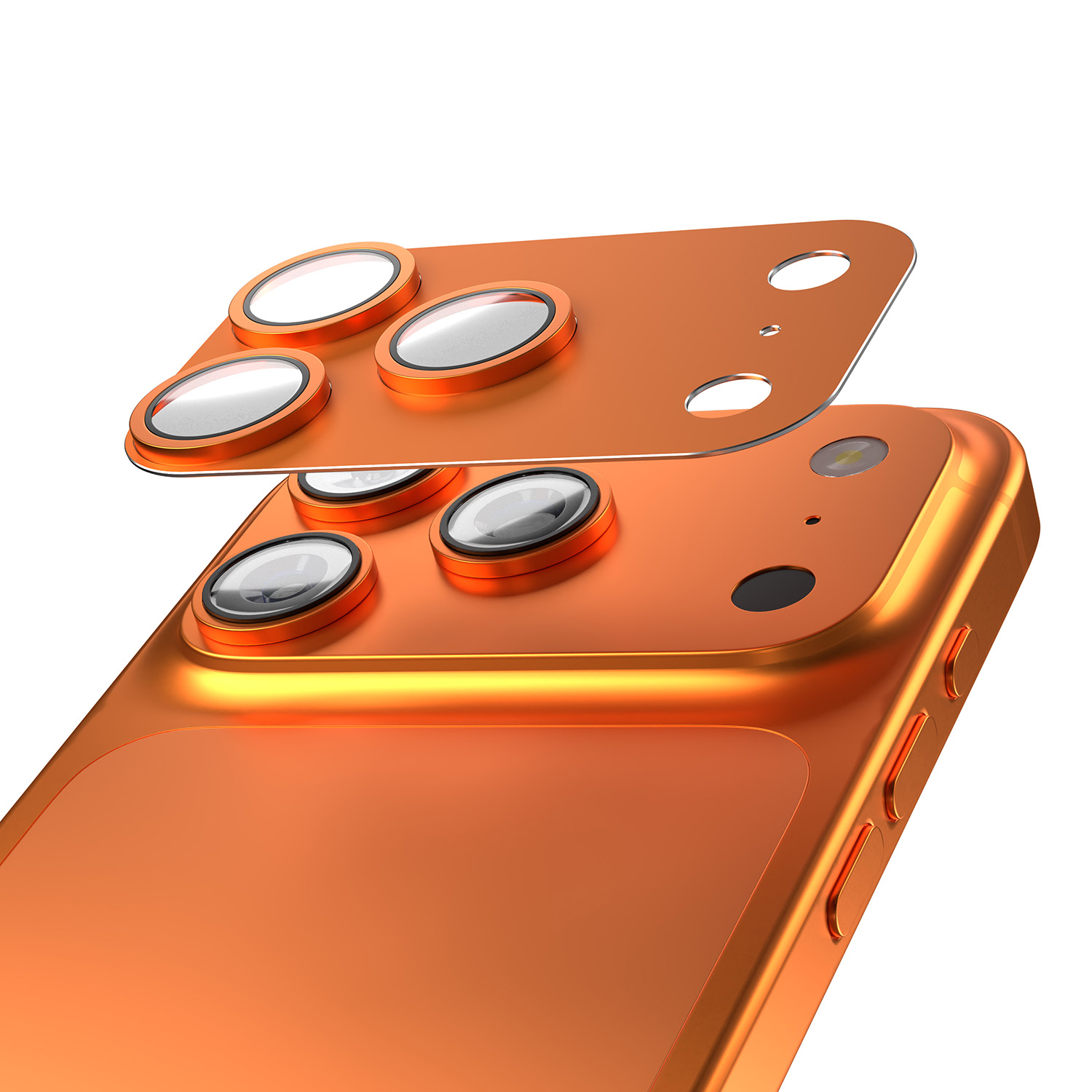 Etteri full camera lens guard for iPhone 17 Pro Max oranžinis