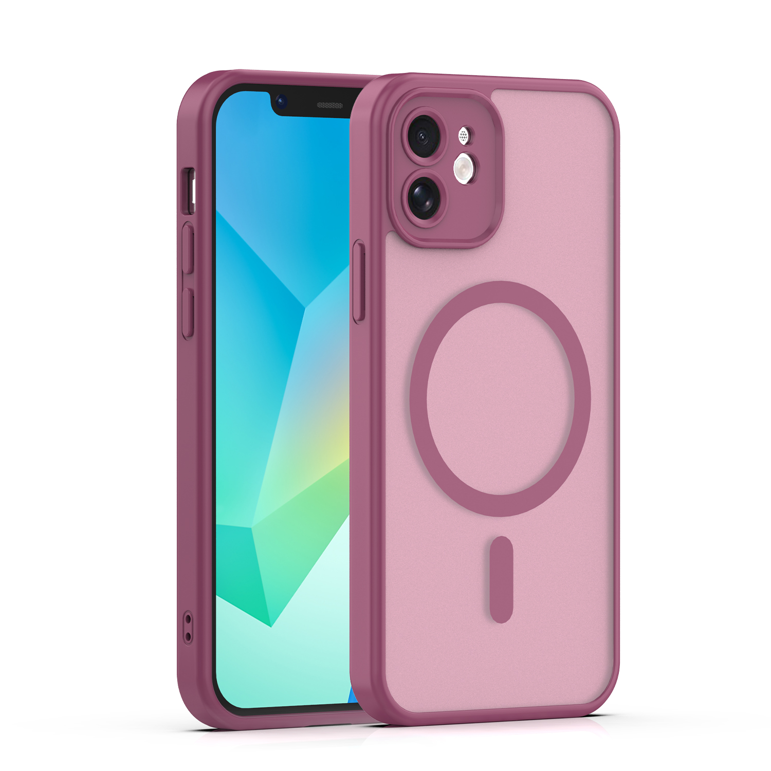 Mag Matt dėklas iPhone 12 6,1" kaštoninė