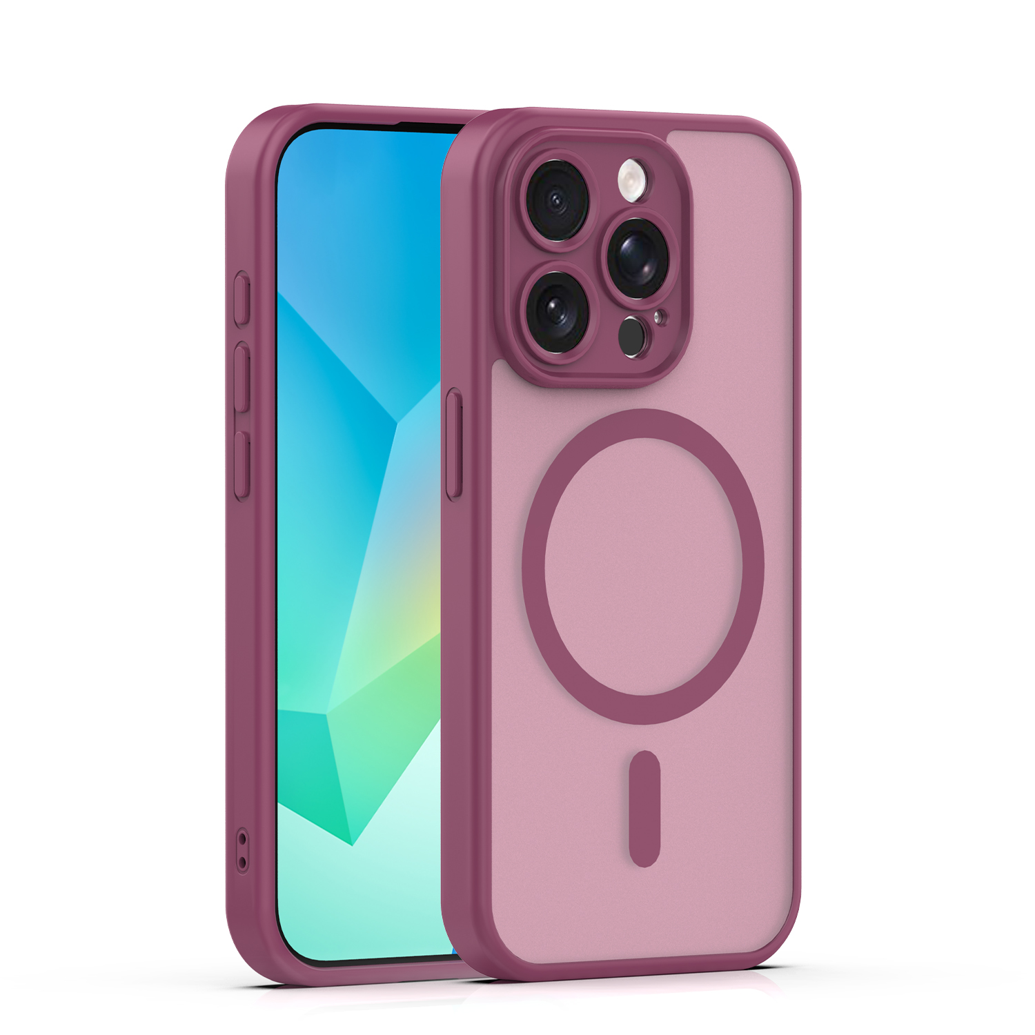 Mag Matt dėklas iPhone 15 Pro 6,1" kaštoninė