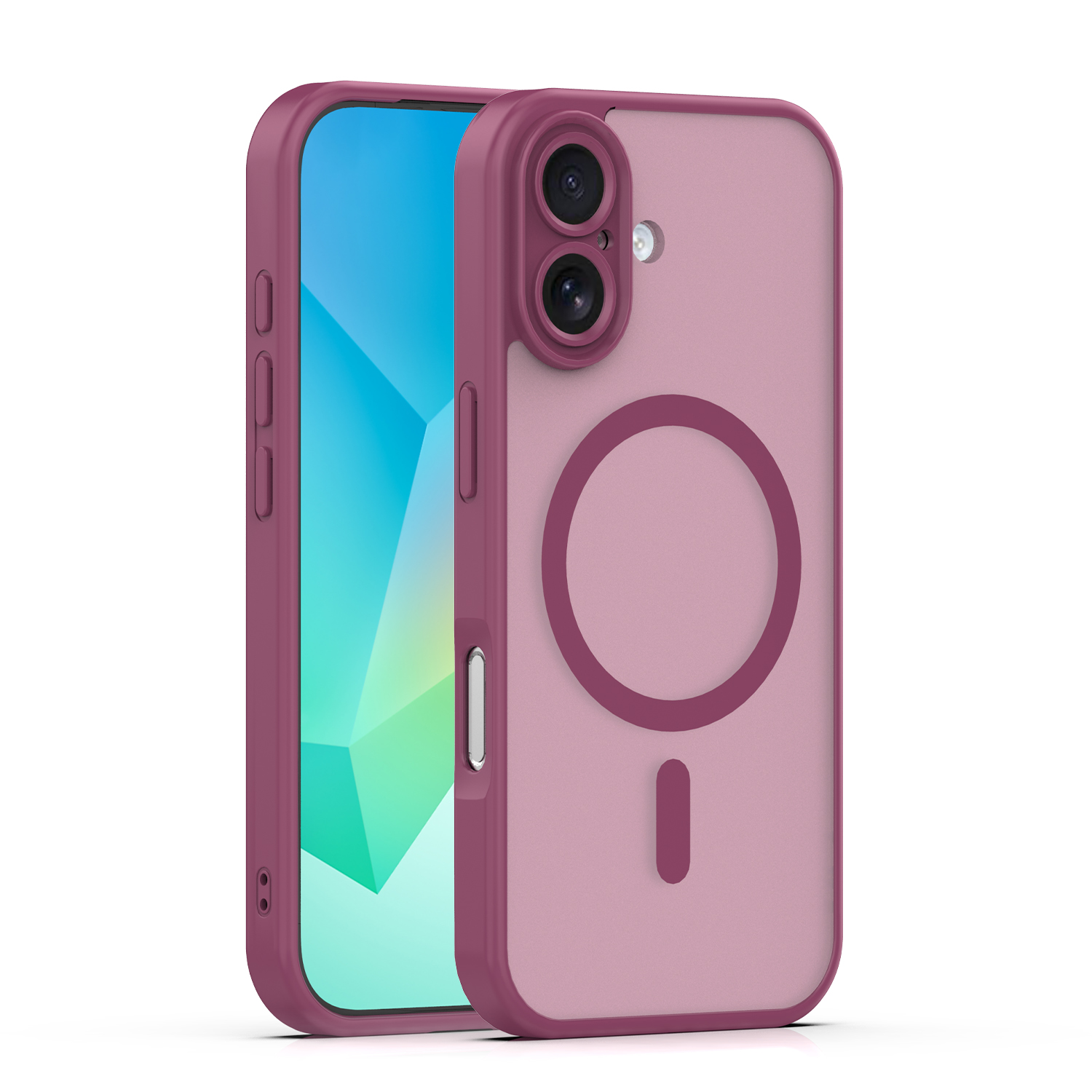 Mag Matt dėklas iPhone 16 6,1" kaštoninė