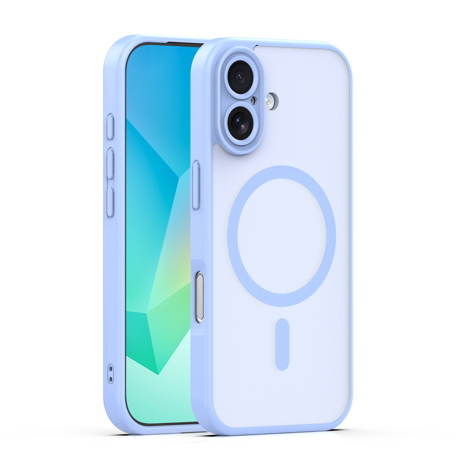 Mag Matt dėklas iPhone 16 6,1" šviesiai mėlynas