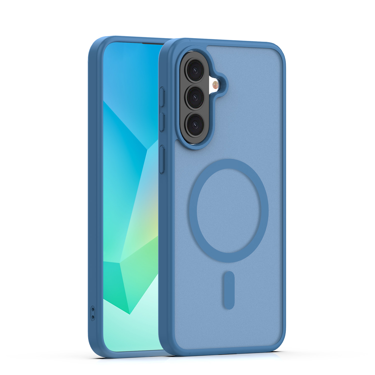 Mag Matt dėklas Samsung Galaxy A37 5G tamsiai mėlynas