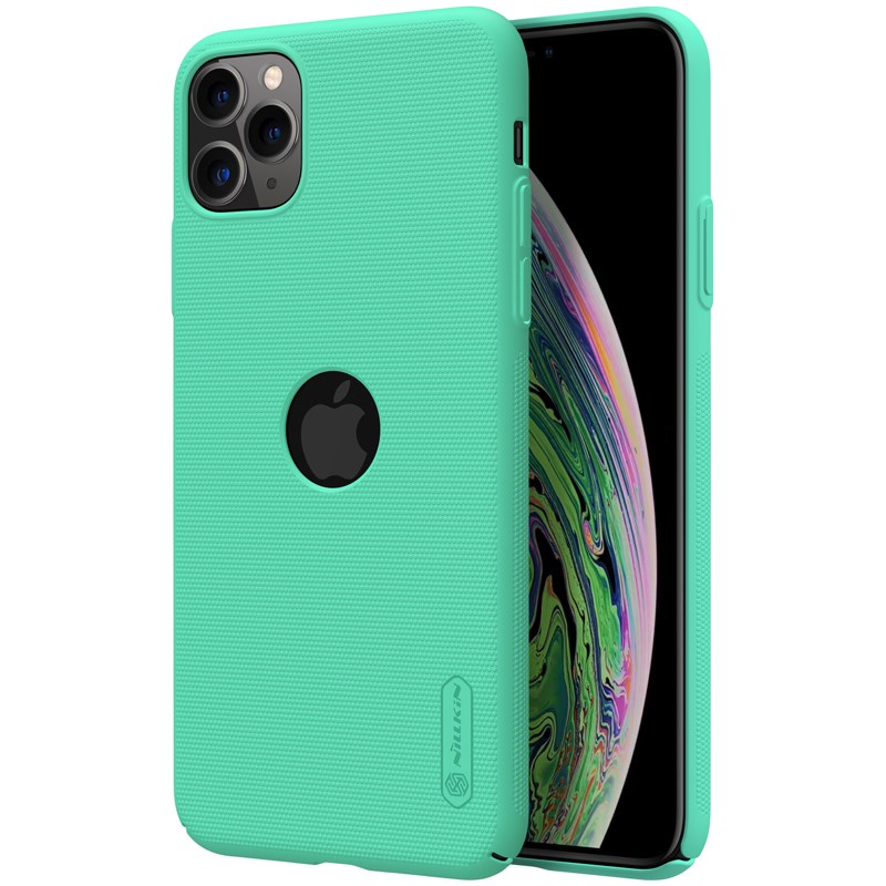Nillkin Super Frosted Shield - dėklas Apple iPhone 11 Pro Max z wycięciem na logo (Mint žalias)