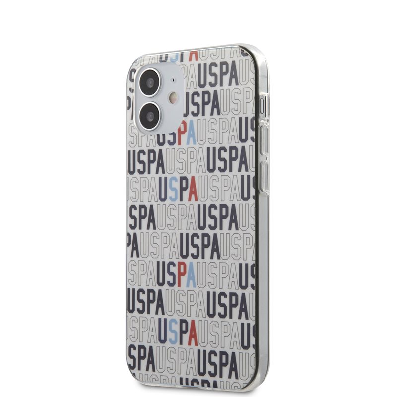 US Polo USHCP12MPCUSPA6 iPhone 12/12 Pro 6,1" dėklas telefonui - baltas Logo Mania Collection