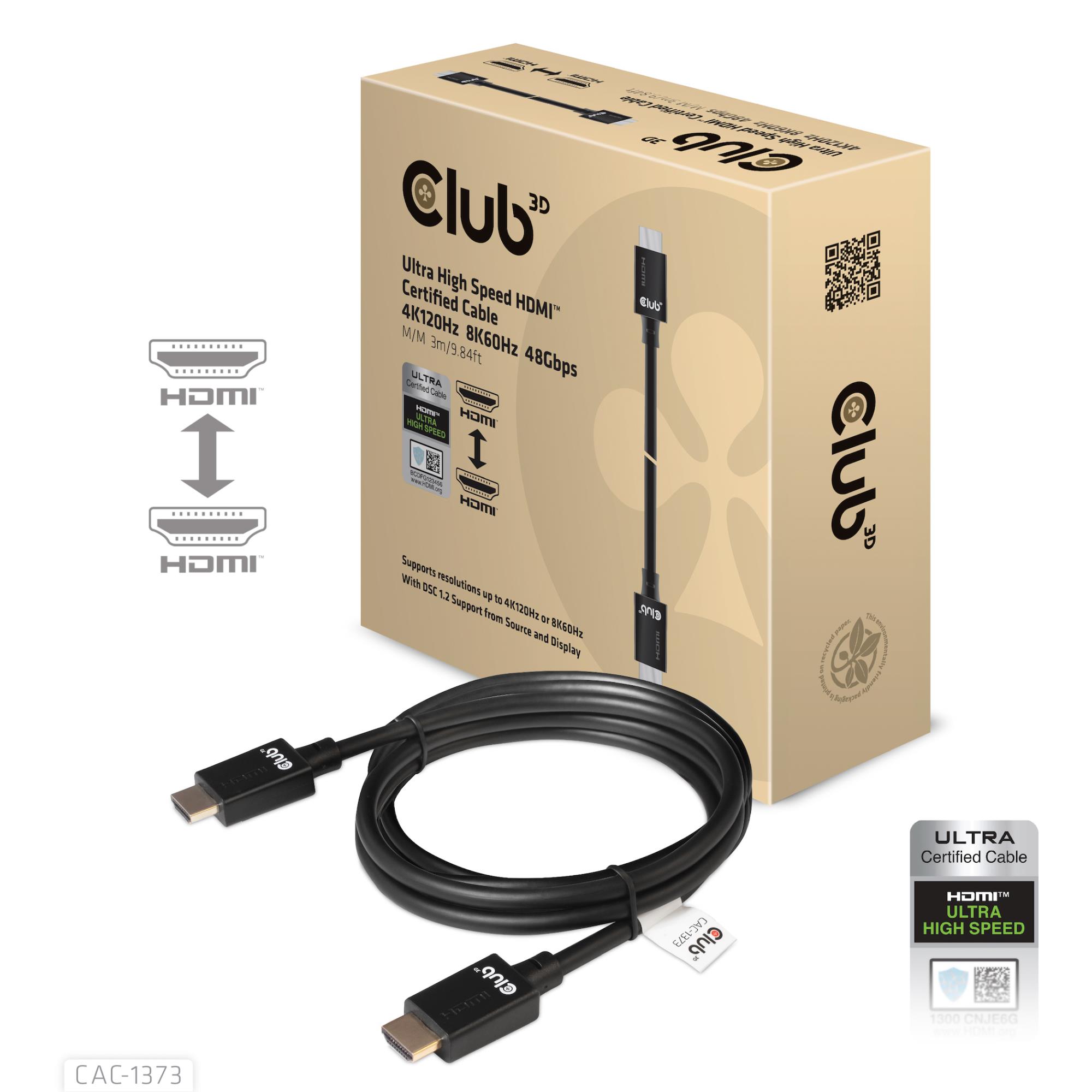 HDMI laidas 3m CAC-1373 Club3D