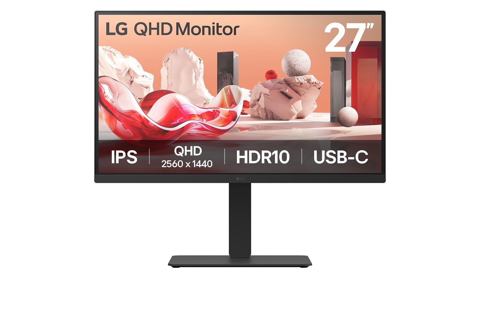Monitorius LG 27BA75QB-B 27" IPS 2560x1440 100Hz Juodas