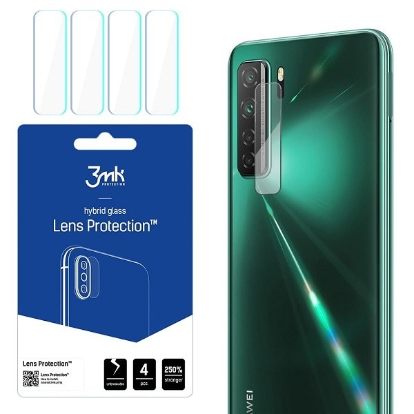 Hibridinis stiklas 3MK Hibridinis stiklas kameros HUAWEI P40 LITE 5G skirtas kamerai 4 vnt.