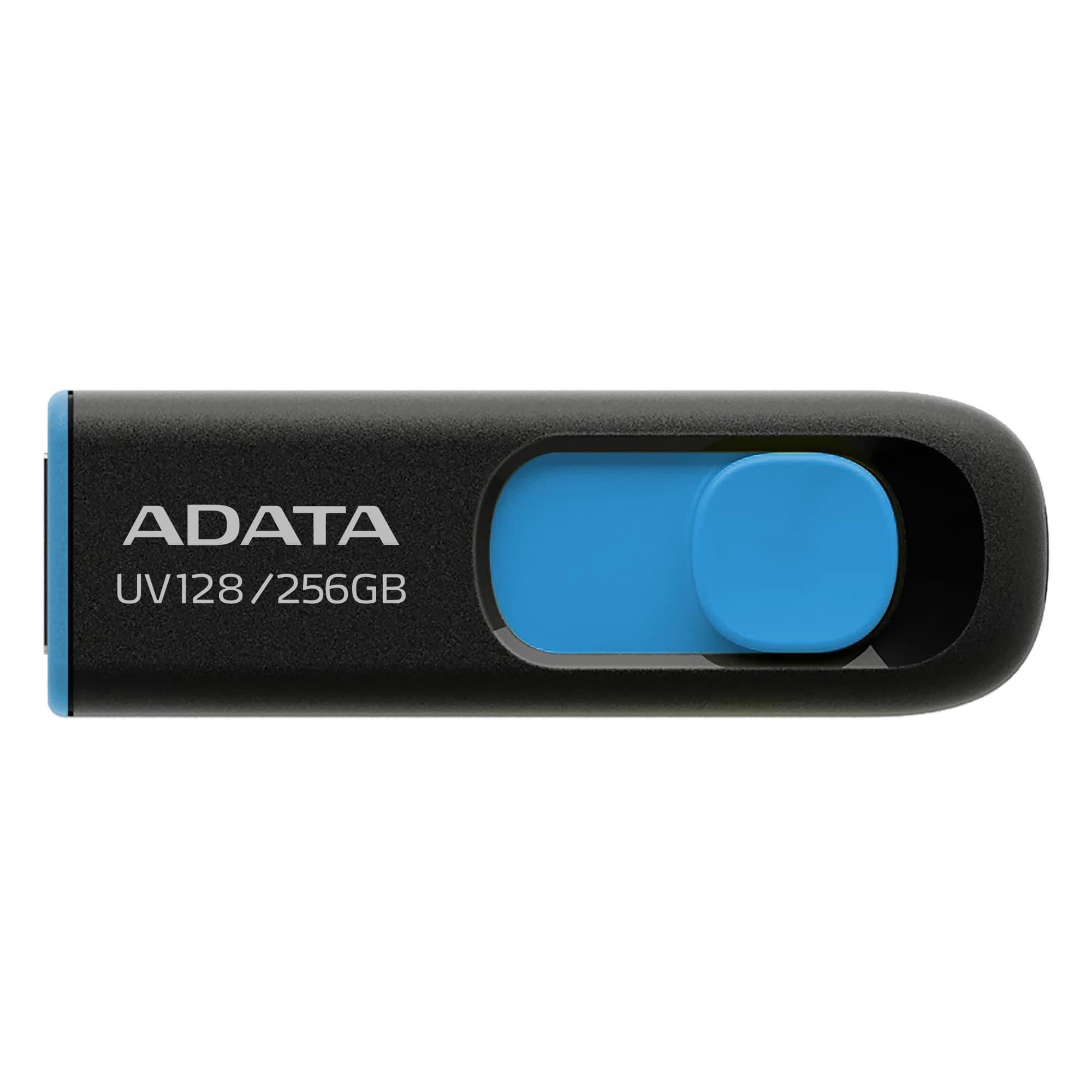 Adata UV128 USB3 256GB atmintinė, juoda/mėlyna