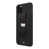 HAMA WHITE DIAMONDS Kaspinėlio dėklas IPHONE 11 PRO juodas Swarovski kristalai 18K