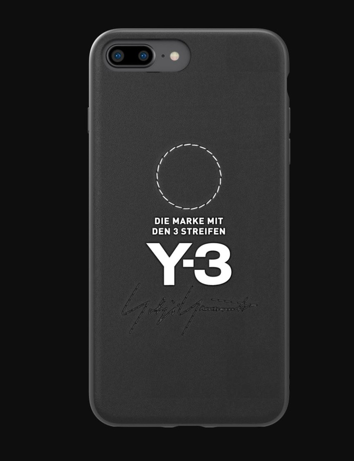 Dėklas ADIDAS Y-3 Formuotas LEATHER IPHONE 6 PLUS / 7 PLUS / 8 PLUS juodas