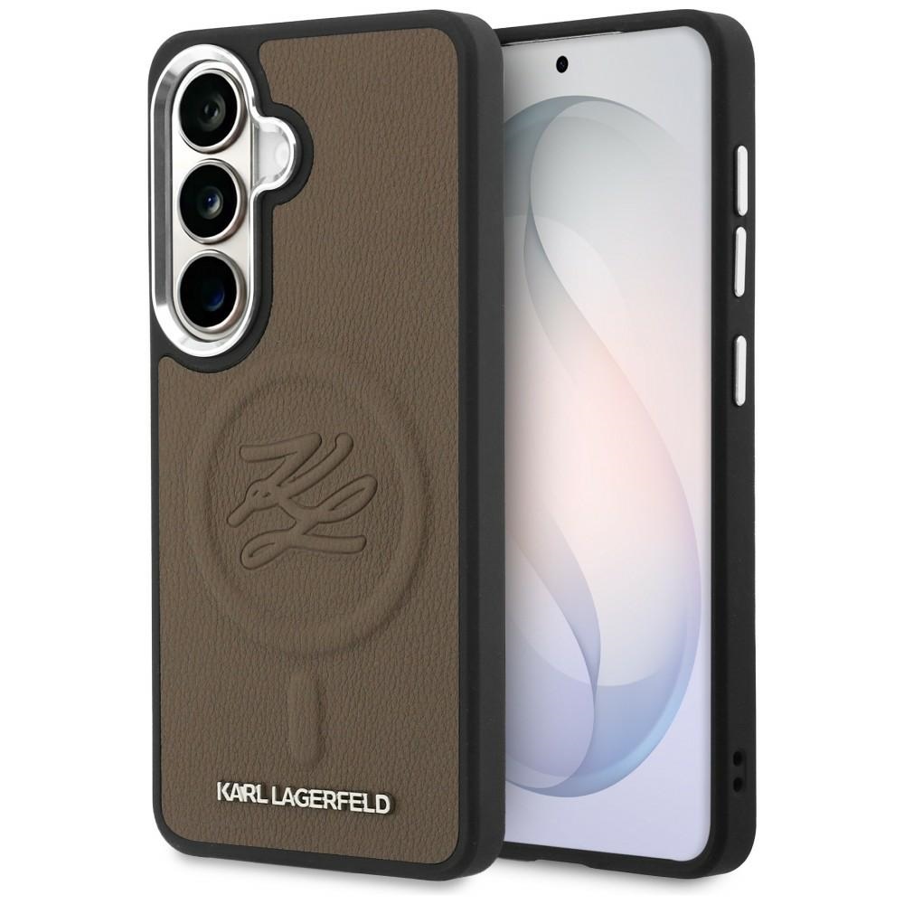 Karl Lagerfeld dėklas Embossed Ring Initials MagSafe Samsung Galaxy S26 rudas