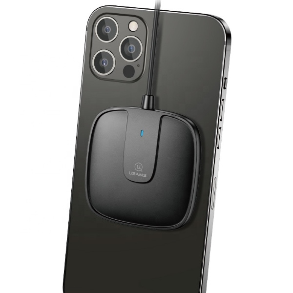 USAMS Belaidis įkroviklis MAGNETIC 15W IPHONE 12 juodas