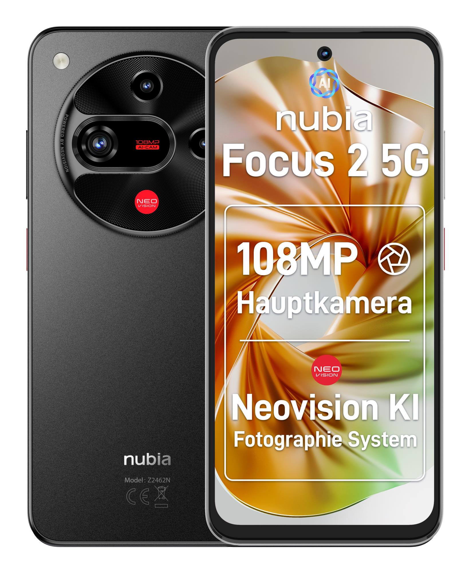 ZTE Nubia Focus 2 5G 8/256GB juodas mobilusis telefonas
