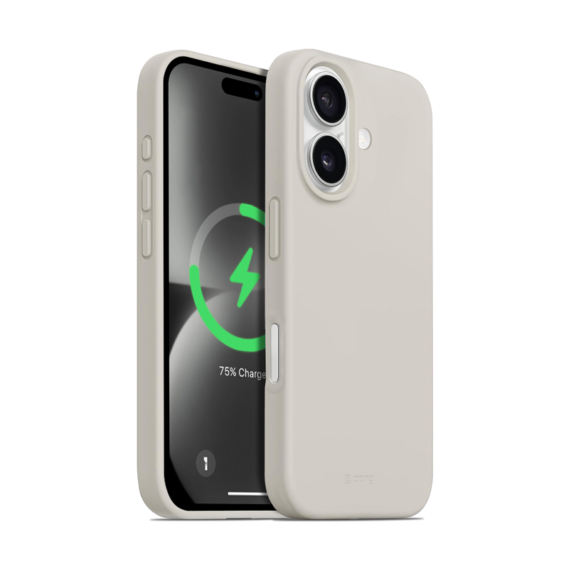 Crong Color Cover Magnetic - iPhone 16 MagSafe dėklas (Stone smėlio)