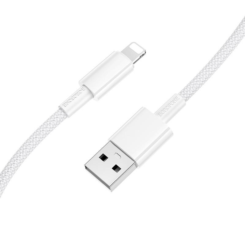 USB kabelis Borofone BX117 USB-A to Lightning 1.0m baltas