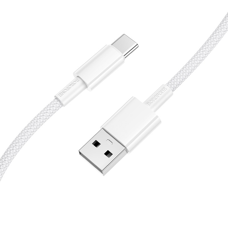 USB kabelis Borofone BX117 USB-A to USB-C 1.0m baltas