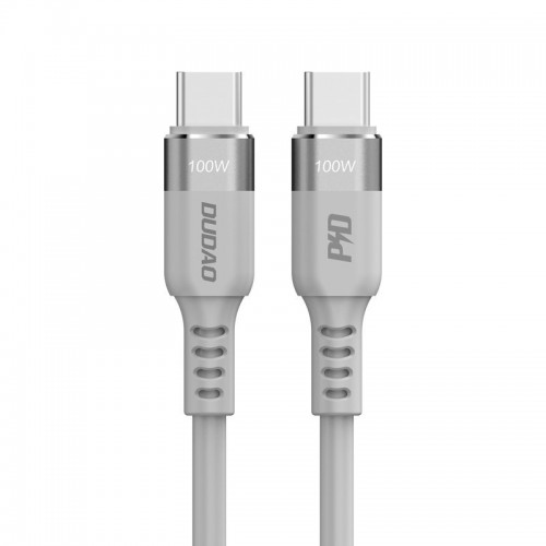 USB Kabelis Dudao "LC5MAX" pilkas "Type-C / Type-C" 100cm