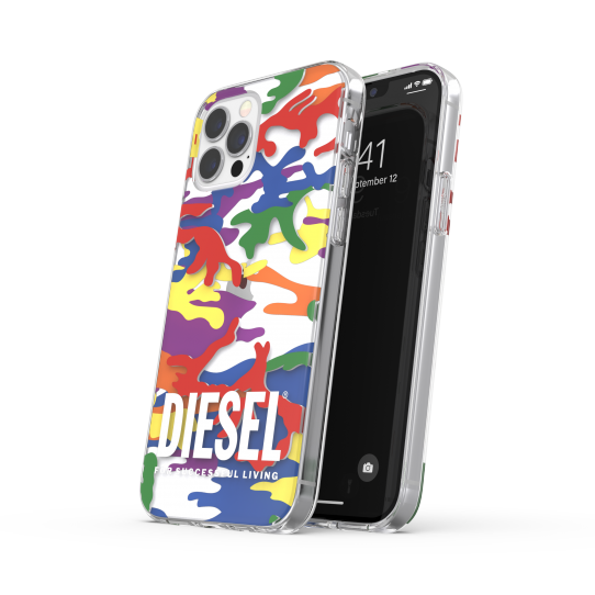 DIESEL Skaidrus dėklas PRIDE CAMO AOP IPHONE XR spalvotas