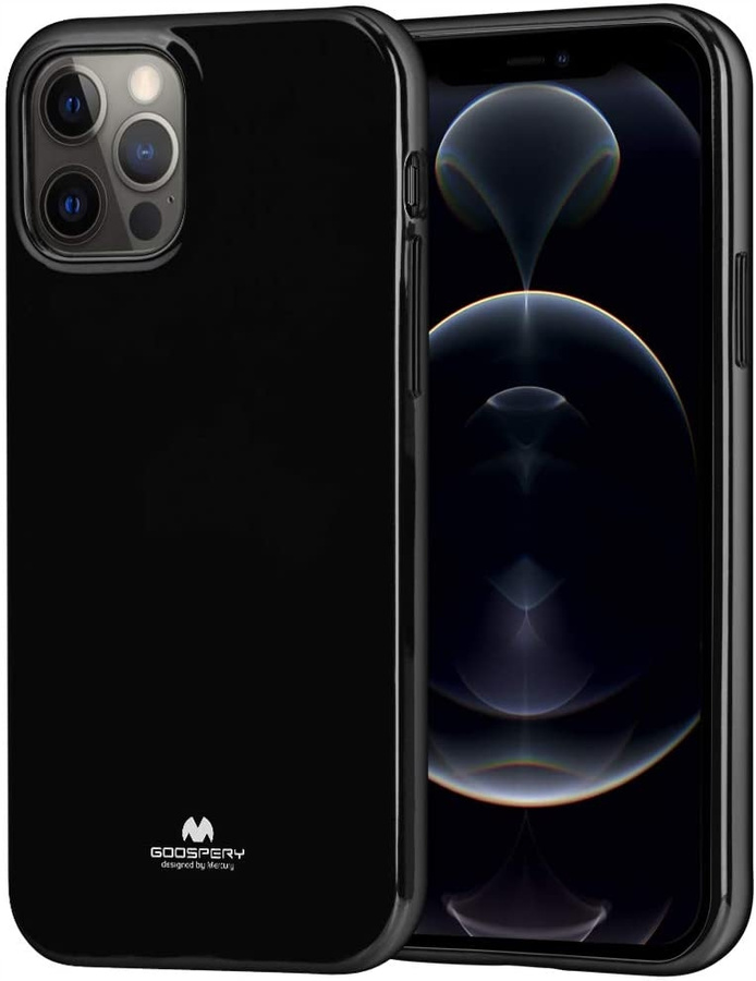 MERCURY JELLY dėklas juodas IPHONE 12 PRO MAX