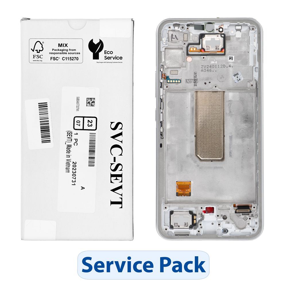 ServicePack LCD ekranas SAMSUNG A34 5G A346B sidabrinis GH82-31201B