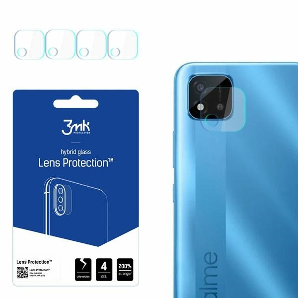 hibridinis stiklas MK FLEXIBLE GLASS LENS PROTECT REALME C11 2021 kamerai 4 vnt..