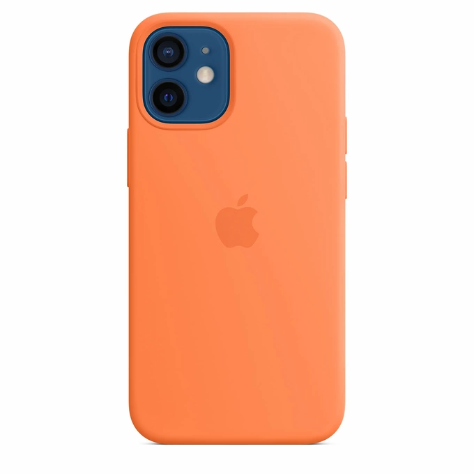 APPLE silikoninis MHKN3ZM/A dėklas IPHONE 12 MINI KUMQUAT užklijuota dėžutė