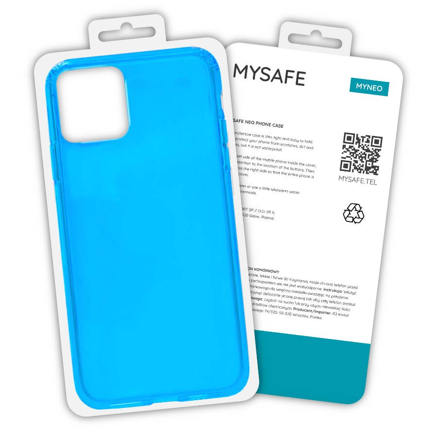 MYSAFE Dėklas NEO IPHONE 12 mėlynas BOX