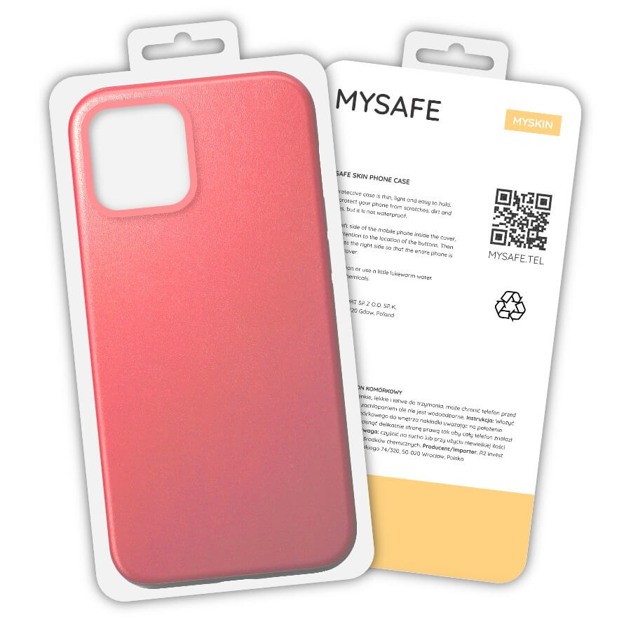 MYSAFE Dėklas SKIN IPHONE 12 / 12 PRO koralinis BOX