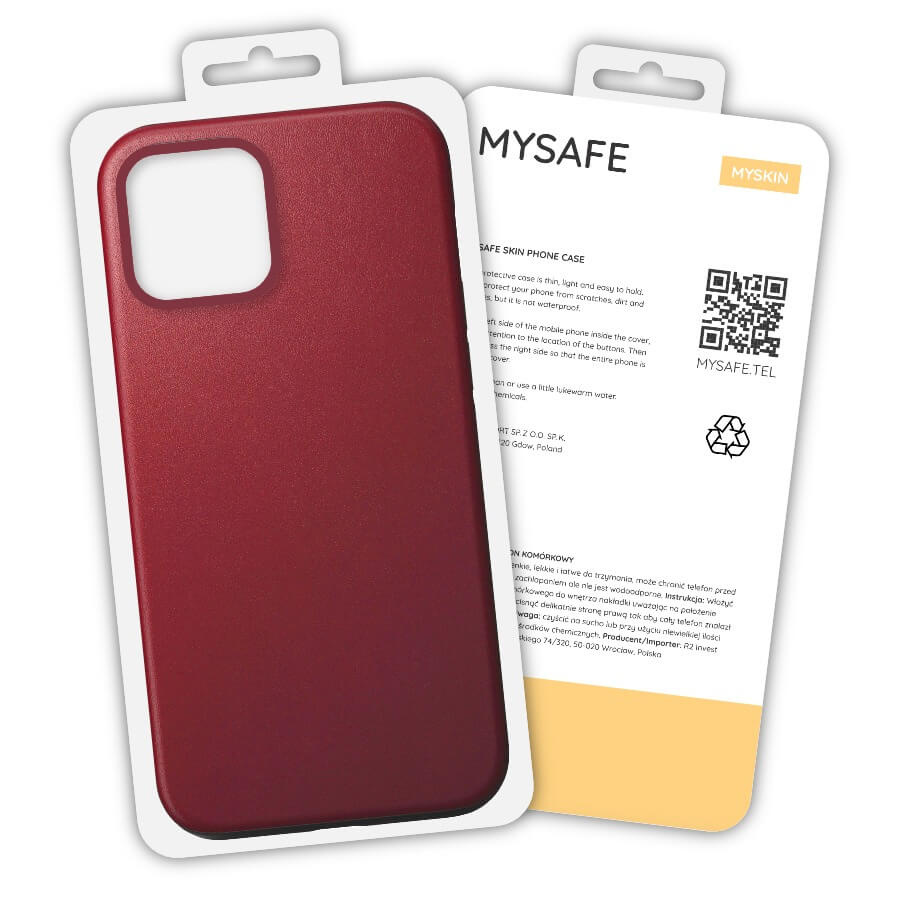MYSAFE Dėklas SKIN IPHONE 13 MINI bordo BOX