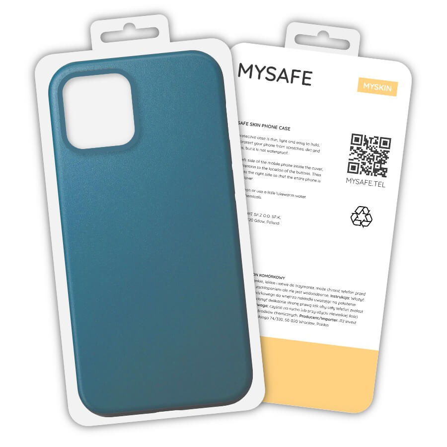 MYSAFE Dėklas SKIN IPHONE 13 MINI mėlynas BOX