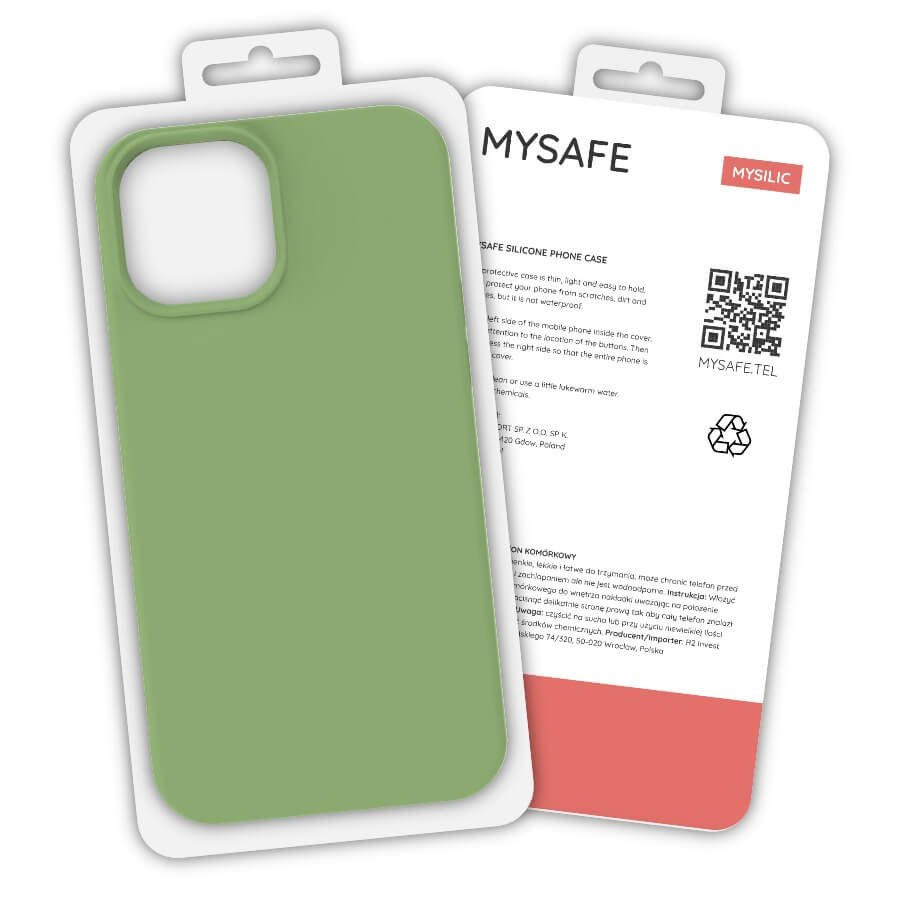 MYSAFE silikoninis Dėklas IPHONE 12 MINI pistacijų BOX