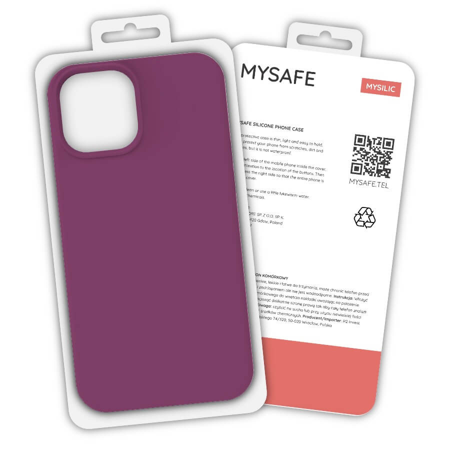 MYSAFE silikoninis Dėklas IPHONE 12 PRO MAX violetinis BOX