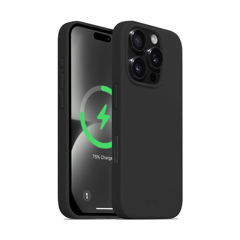 Crong Color Cover Magnetic - iPhone 16 Pro MagSafe dėklas (juodas)