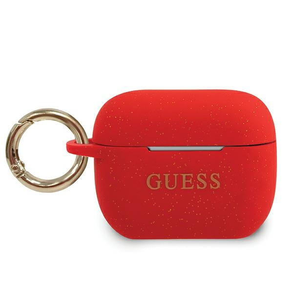 Guess GUACAPSILGLRE AirPods Pro cover raudonas/raudonas Silicone Glitter