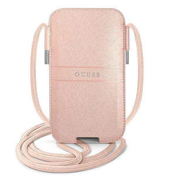 Guess rankinė GUPHLPSASBPI 6,7" rožinė Saffiano Strap