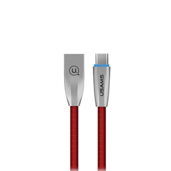 USAMS Laidas pintas U-Light USB-C raudonas 1,2m TCZSUSB04 (US-SJ184)