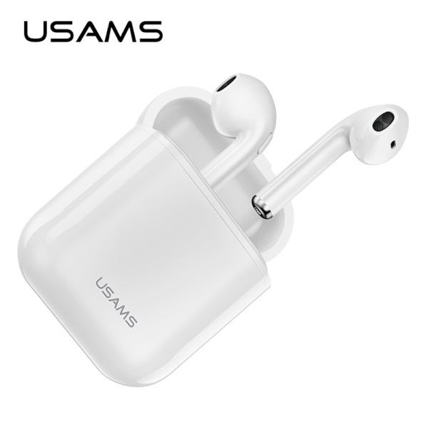USAMS Ausinės Bluetooth 5.0 TWS LU series belaidės baltas BHULU01 (US-LU001)