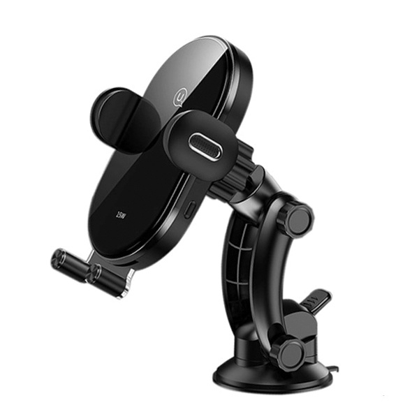 USAMS INDUKCINIS LAIKIKLIS US-CD131 15W AUTOMATIC ANT STIKLO/PRIETAISŲ SKYDELIO JUODAS CD131ZJ01